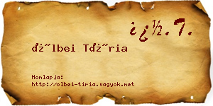 Ölbei Tíria névjegykártya